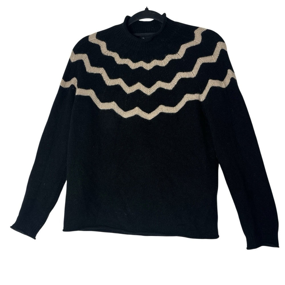 C by Bloomingdales Cashmere Sweater Top Womens Small Turtleneck‎ Black Career